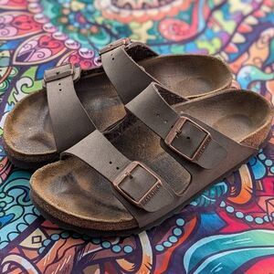 Birkenstock Arizona Womens Brown Leather Sandals Size EU 36 US 5/5.5 Hardly Worn
